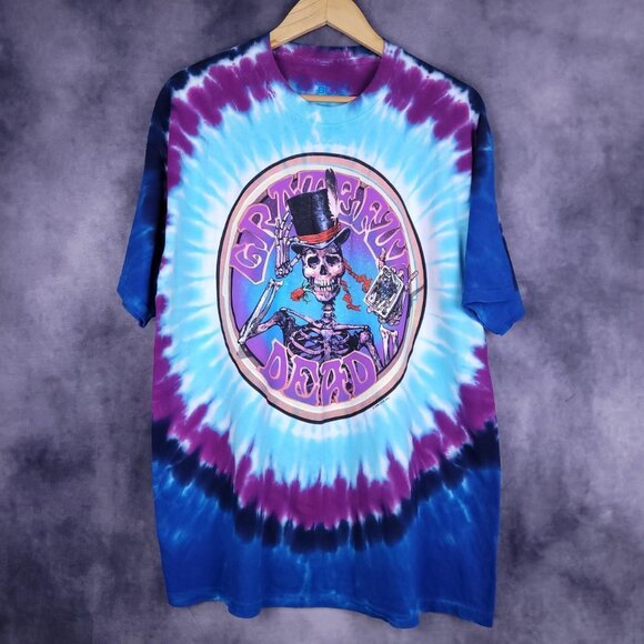 Liquid Blue Grateful Dead top hat magician skeleton shirt - Picture 1 of 5